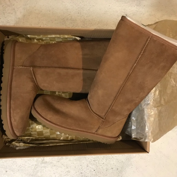 Y2K New UGG Original 5815 W Classic Tall Boots Women’s Size 9 Chestnut Tan Brown - Picture 4 of 12